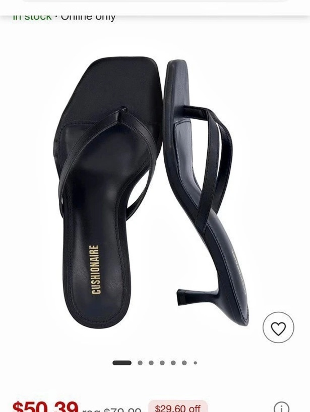 A New Day Cushionaire Miami Black Heeled Sandals Size 7 New